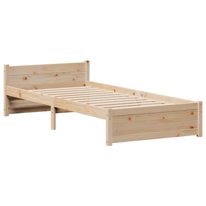 Bed Frame without Mattress 100x200 cm Solid Wood Pine