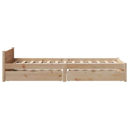 Bed Frame without Mattress 100x200 cm Solid Wood Pine