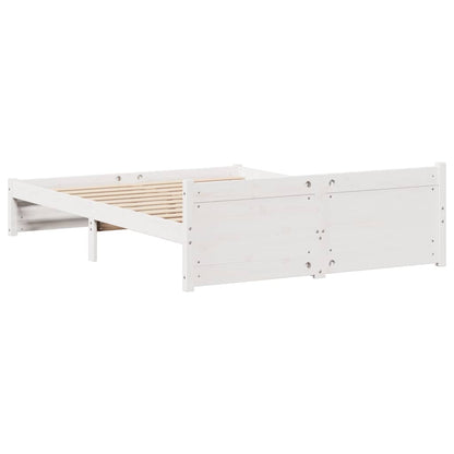 Bed Frame without Mattress White 100x200 cm Solid Wood Pine