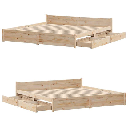 Bed Frame without Mattress 160x200 cm Solid Wood Pine