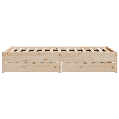 Bed Frame without Mattress 150x200 cm King Size Solid Wood Pine