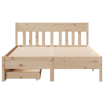Bed Frame without Mattress 120x200 cm Solid Wood Pine
