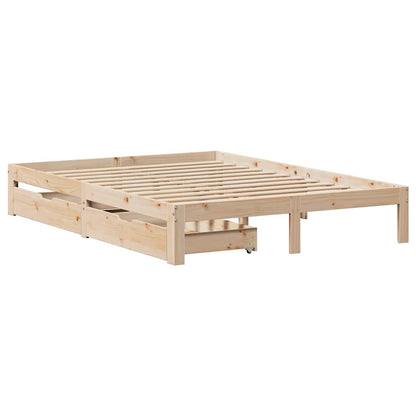 Bed Frame with Drawers without Mattress 120x190 cm Small Double