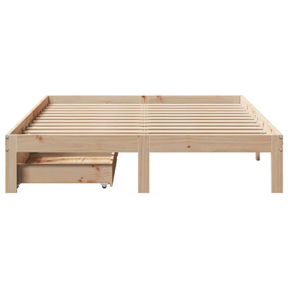 Bed Frame with Drawers without Mattress 140x190 cm