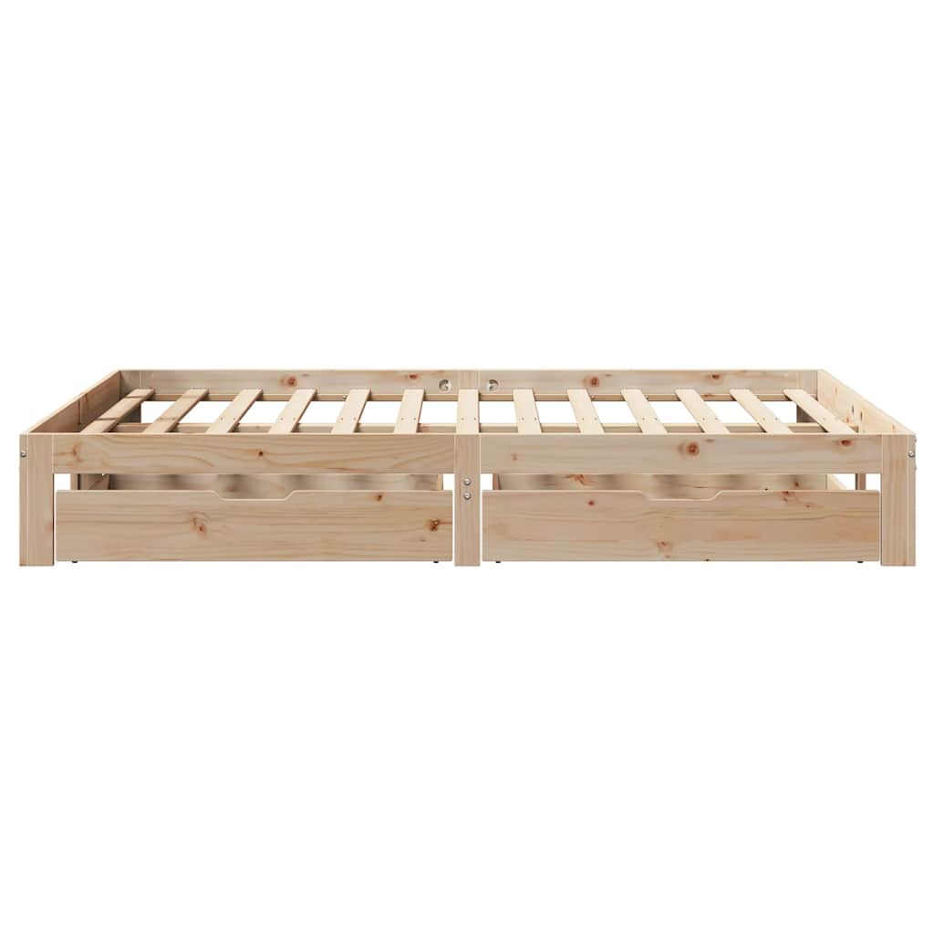 Bed Frame with Drawers without Mattress 140x190 cm