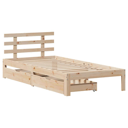 Bed Frame with Drawers without Mattress 90x190 cm Single