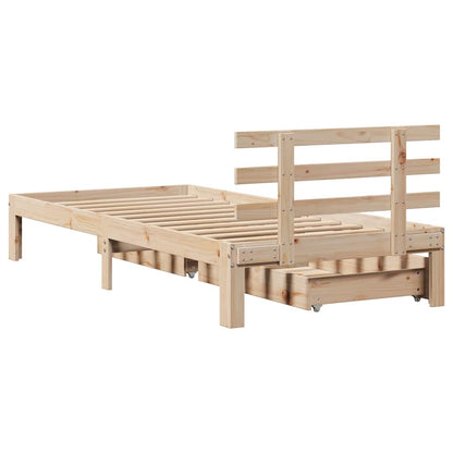 Bed Frame with Drawers without Mattress 90x190 cm Single