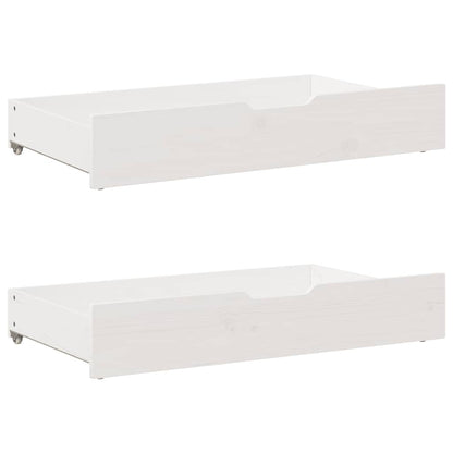 Bed Frame with Drawers without Mattress White 140x200 cm