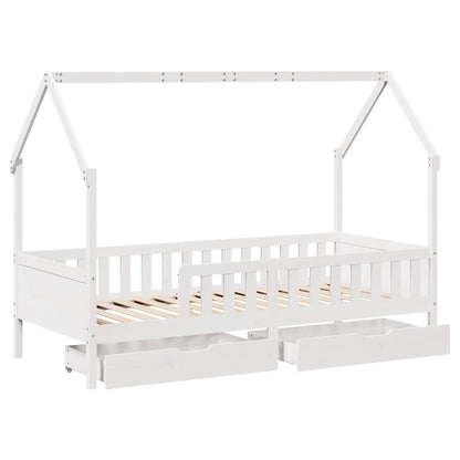 Kids Bed Frame with Drawers without Mattress 80x200 cm Solid Wood