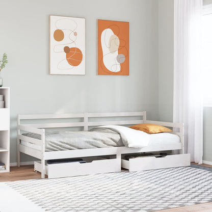 Daybed with Drawers without Mattress 80x200 cm Solid Wood