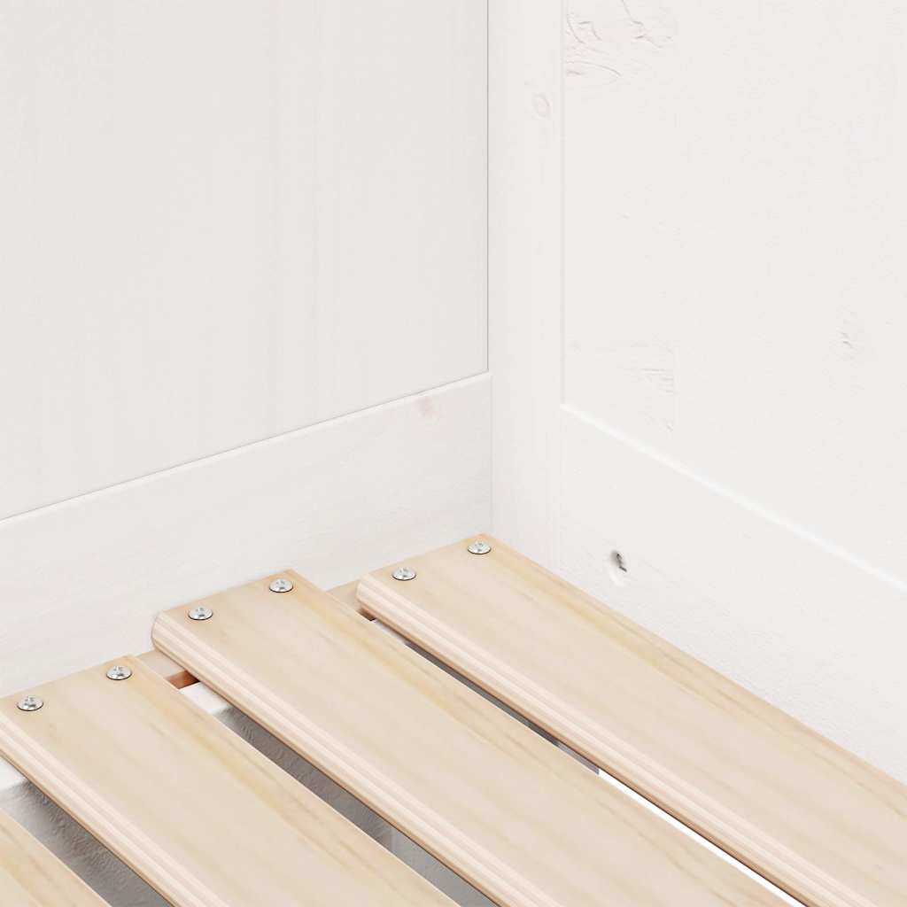 Daybed with Trundle and Drawers without Mattress White 90x190 cm Single