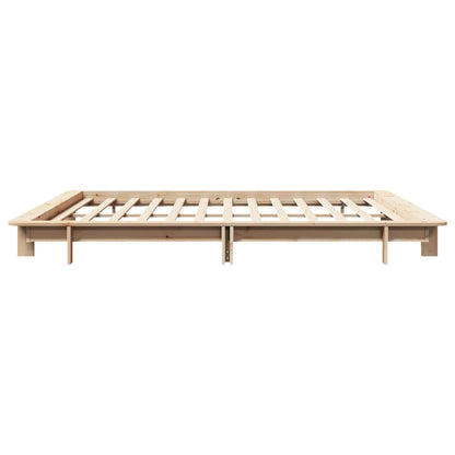 Bed Frame without Mattress 200x200 cm Solid Wood Pine