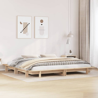 Bed Frame without Mattress 180x200 cm Super King Solid Wood Pine