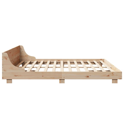 Bed Frame without Mattress 200x200 cm Solid Wood Pine