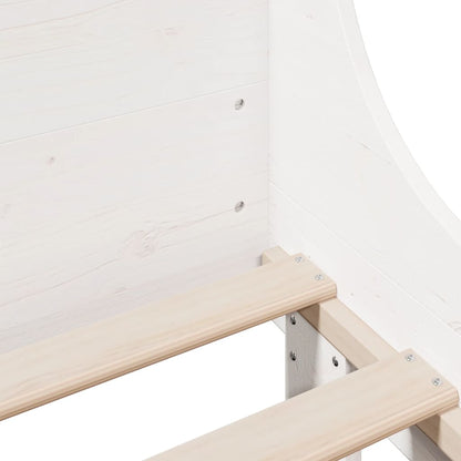 Bed Frame without Mattress White 200x200 cm Solid Wood Pine