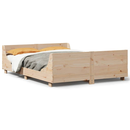 Bed Frame without Mattress 140x200 cm Solid Wood Pine