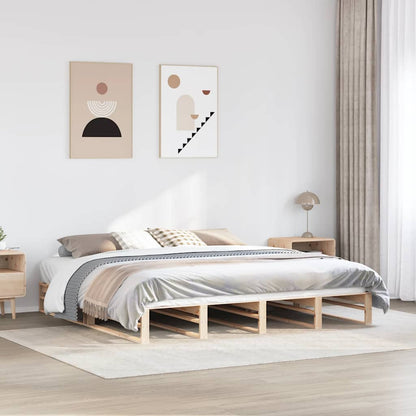 Bed Frame without Mattress 180x200 cm Super King Solid Wood Pine