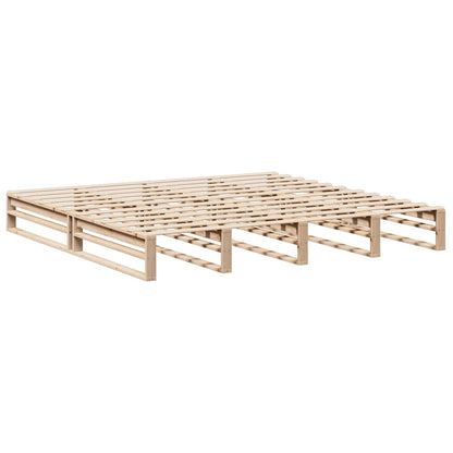 Bed Frame without Mattress 200x200 cm Solid Wood Pine