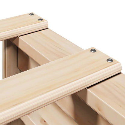Bed Frame without Mattress 200x200 cm Solid Wood Pine