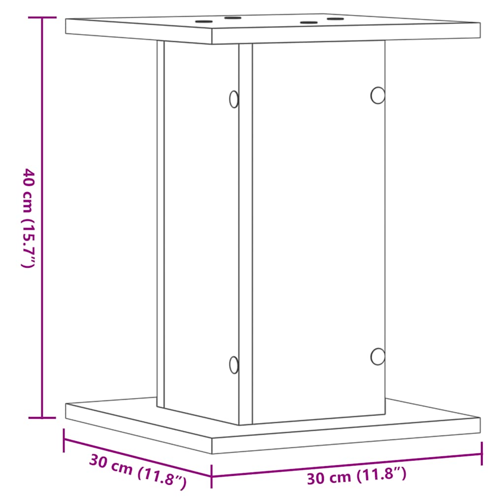 Speaker Stands 2 pcs White 30x30x40 cm Engineered Wood