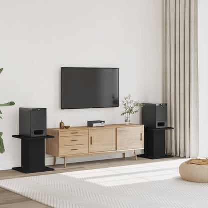 Speaker Stands 2 pcs Black 30x30x40 cm Engineered Wood