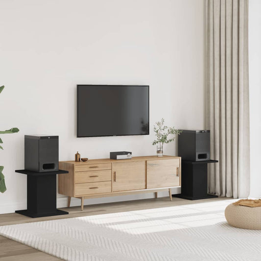 Speaker Stands 2 pcs Black 30x30x40 cm Engineered Wood