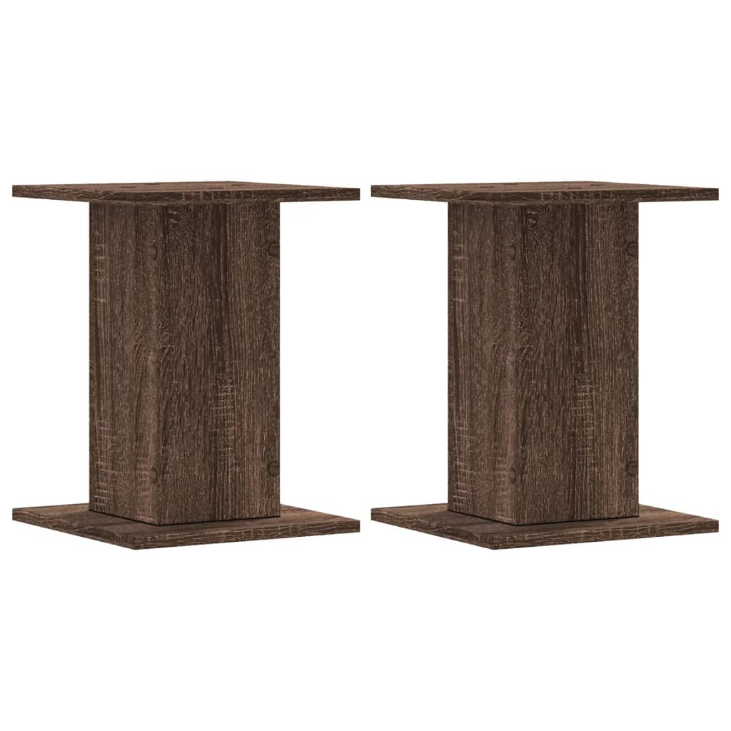 Speaker Stands 2 pcs Brown Oak 30x30x40 cm Engineered Wood
