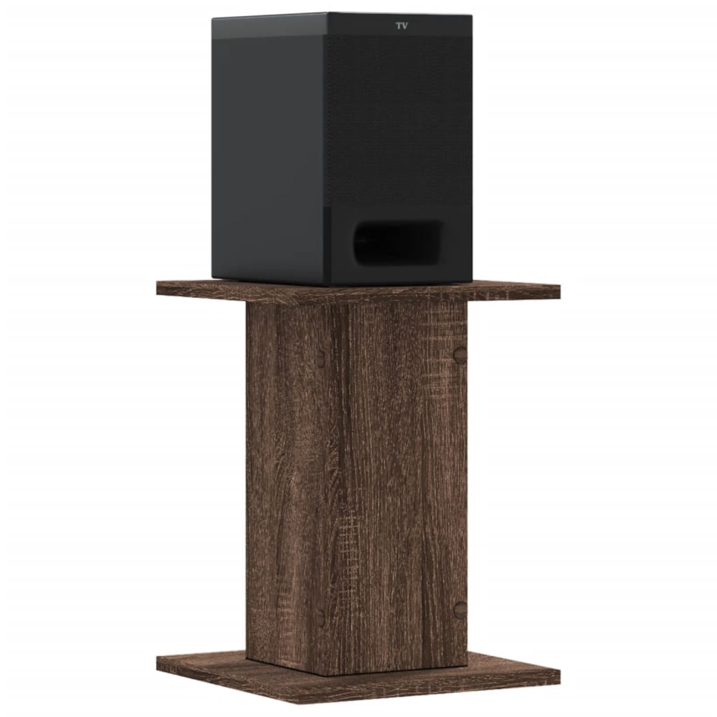 Speaker Stands 2 pcs Brown Oak 30x30x40 cm Engineered Wood