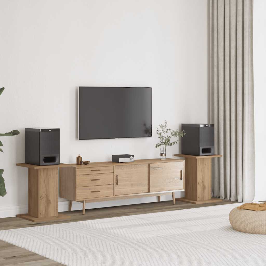 Speaker Stands 2 pcs Artisian Oak 30x30x40 cm Engineered Wood