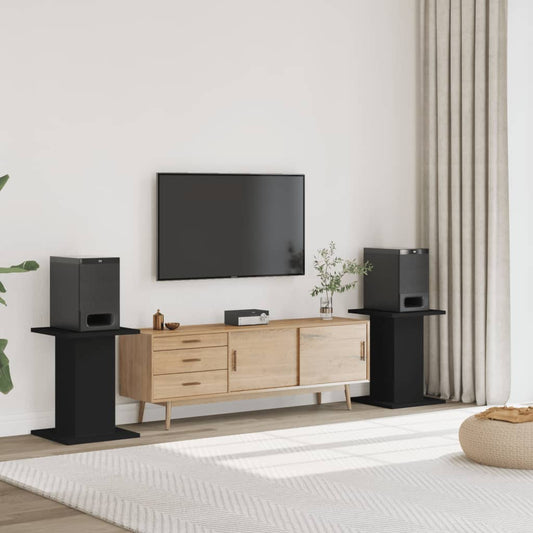Speaker Stands 2 pcs Black 30x30x60 cm Engineered Wood