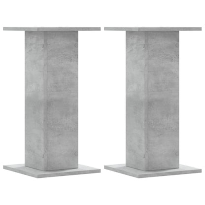 Speaker Stands 2 pcs Concrete Grey 30x30x60 cm Engineered Wood