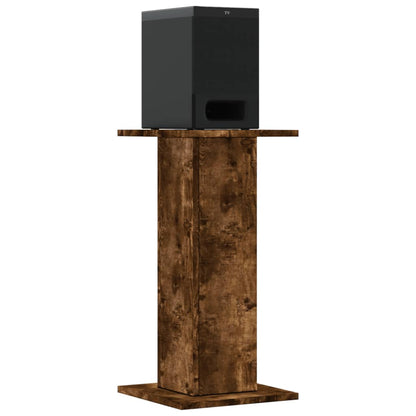 Speaker Stands 2 pcs Smoked Oak 30x30x60 cm Engineered Wood