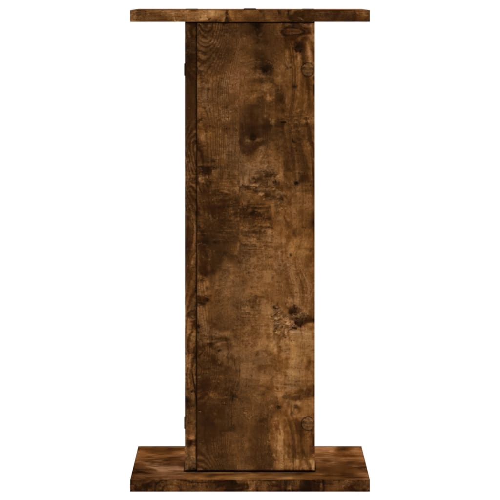 Speaker Stands 2 pcs Smoked Oak 30x30x60 cm Engineered Wood