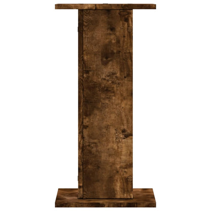 Speaker Stands 2 pcs Smoked Oak 30x30x60 cm Engineered Wood