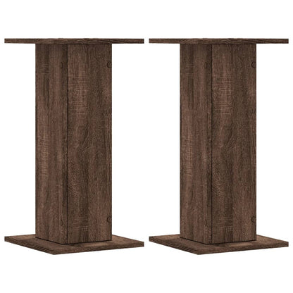 Speaker Stands 2 pcs Brown Oak 30x30x60 cm Engineered Wood