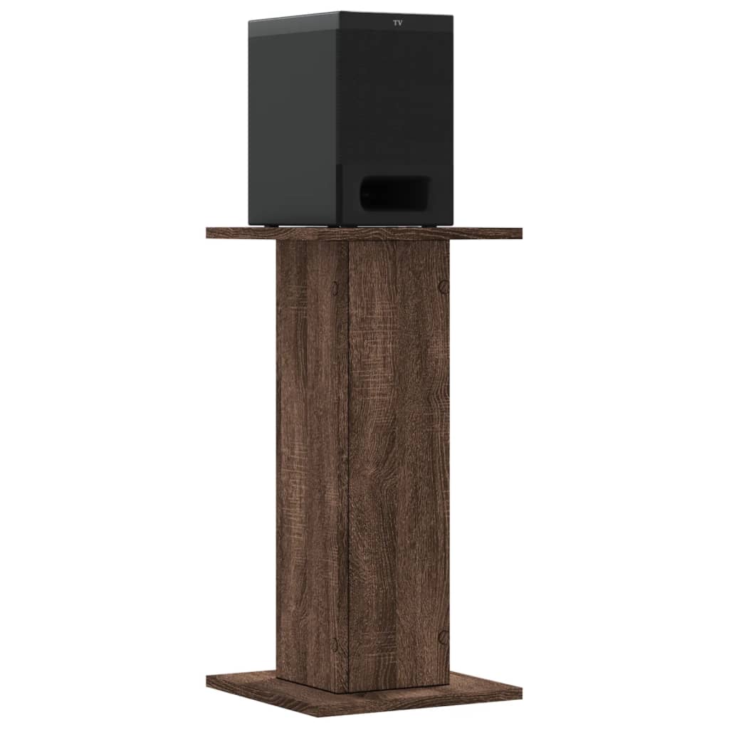 Speaker Stands 2 pcs Brown Oak 30x30x60 cm Engineered Wood