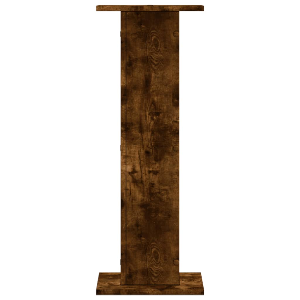 Speaker Stands 2 pcs Smoked Oak 30x30x80 cm Engineered Wood