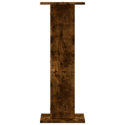 Speaker Stands 2 pcs Smoked Oak 30x30x80 cm Engineered Wood