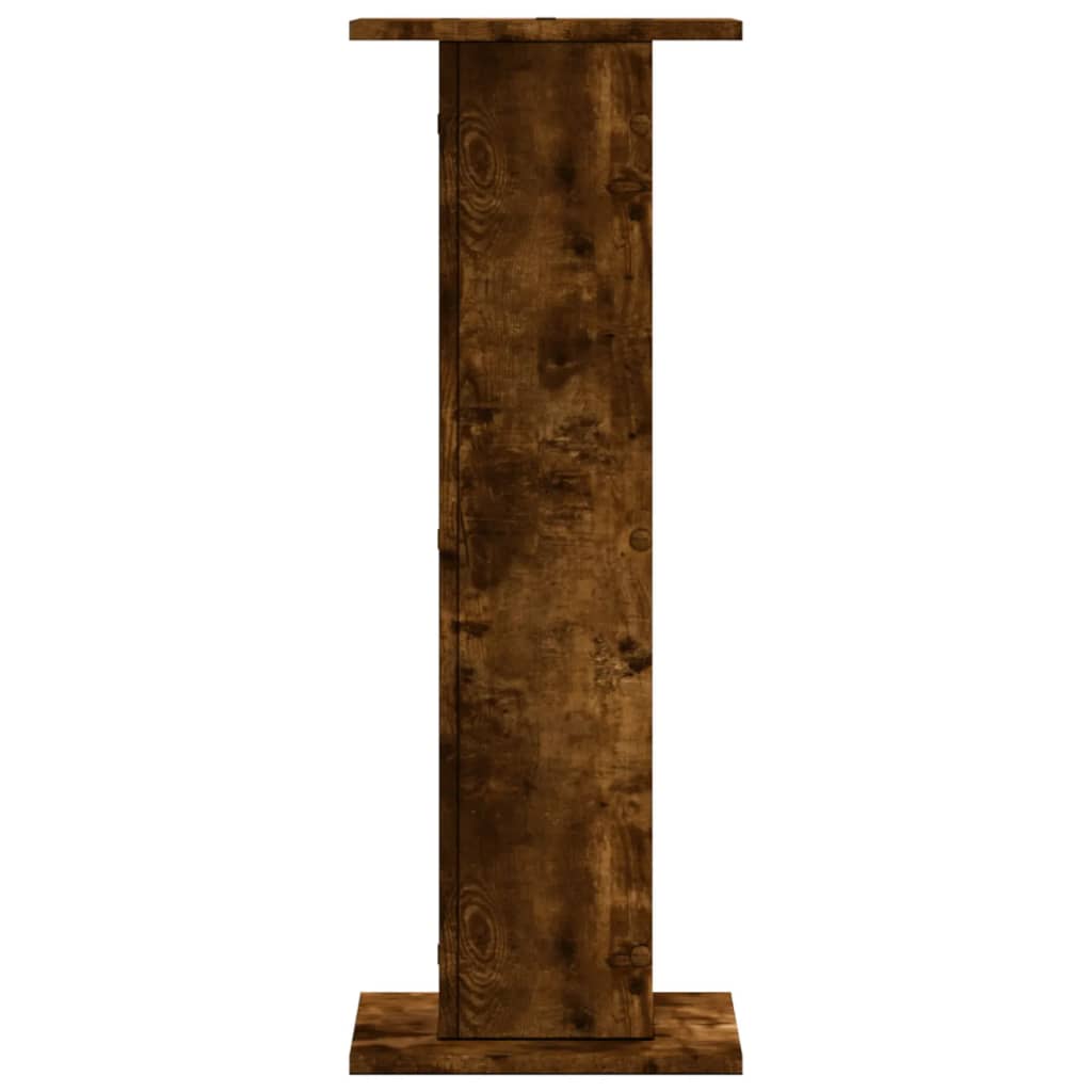 Speaker Stands 2 pcs Smoked Oak 30x30x80 cm Engineered Wood