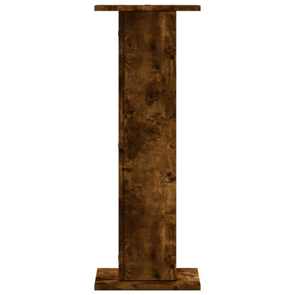 Speaker Stands 2 pcs Smoked Oak 30x30x80 cm Engineered Wood