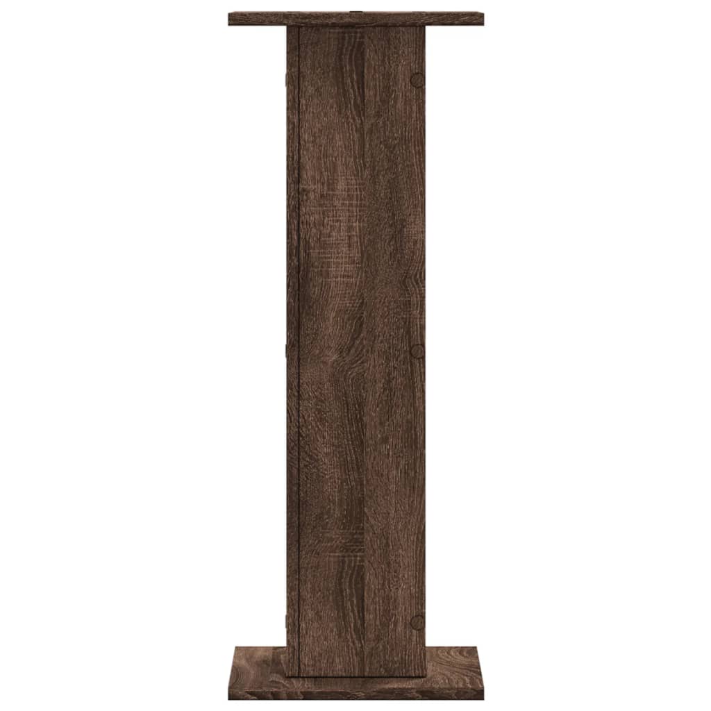Speaker Stands 2 pcs Brown Oak 30x30x80 cm Engineered Wood