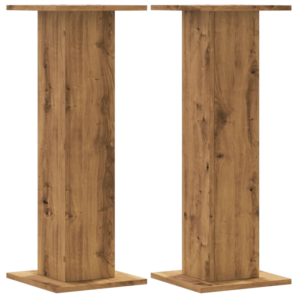 Speaker Stands 2 pcs Artisian Oak 30x30x80 cm Engineered Wood