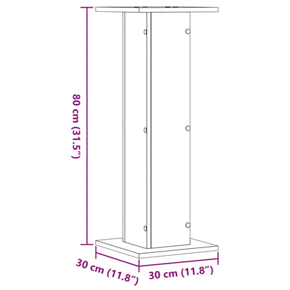 Speaker Stands 2 pcs Artisian Oak 30x30x80 cm Engineered Wood