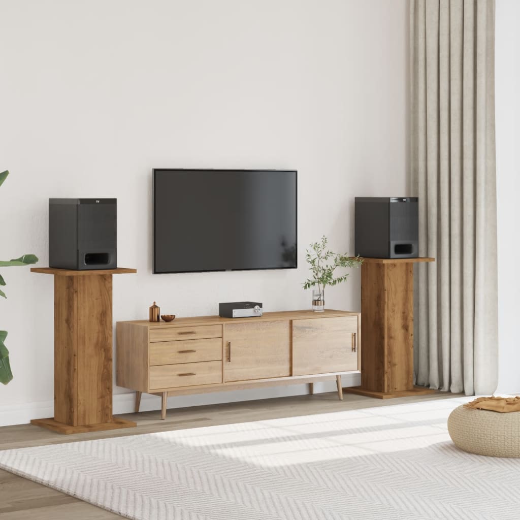 Speaker Stands 2 pcs Artisian Oak 30x30x80 cm Engineered Wood