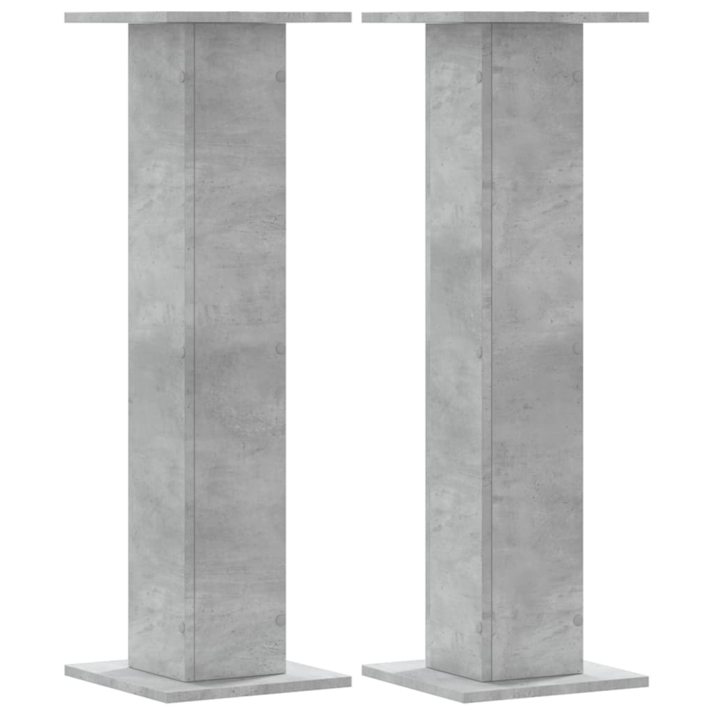 Speaker Stands 2 pcs Concrete Grey 30x30x95 cm Engineered Wood