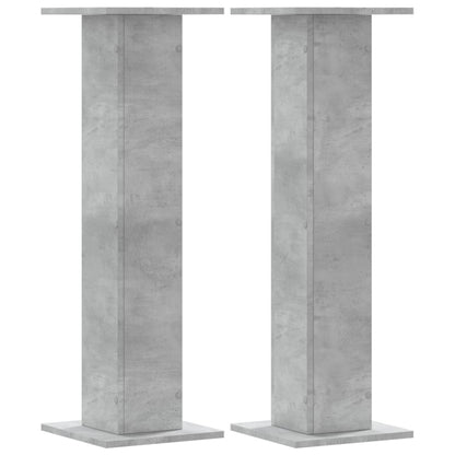 Speaker Stands 2 pcs Concrete Grey 30x30x95 cm Engineered Wood