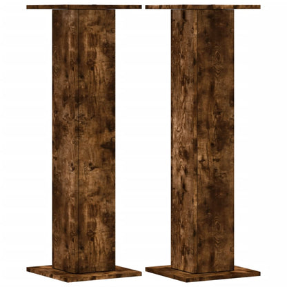 Speaker Stands 2 pcs Smoked Oak 30x30x95 cm Engineered Wood