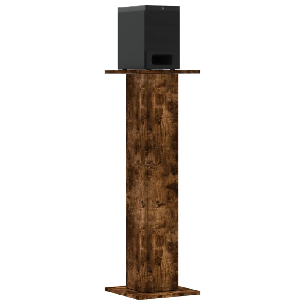 Speaker Stands 2 pcs Smoked Oak 30x30x95 cm Engineered Wood