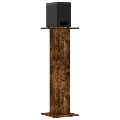 Speaker Stands 2 pcs Smoked Oak 30x30x95 cm Engineered Wood