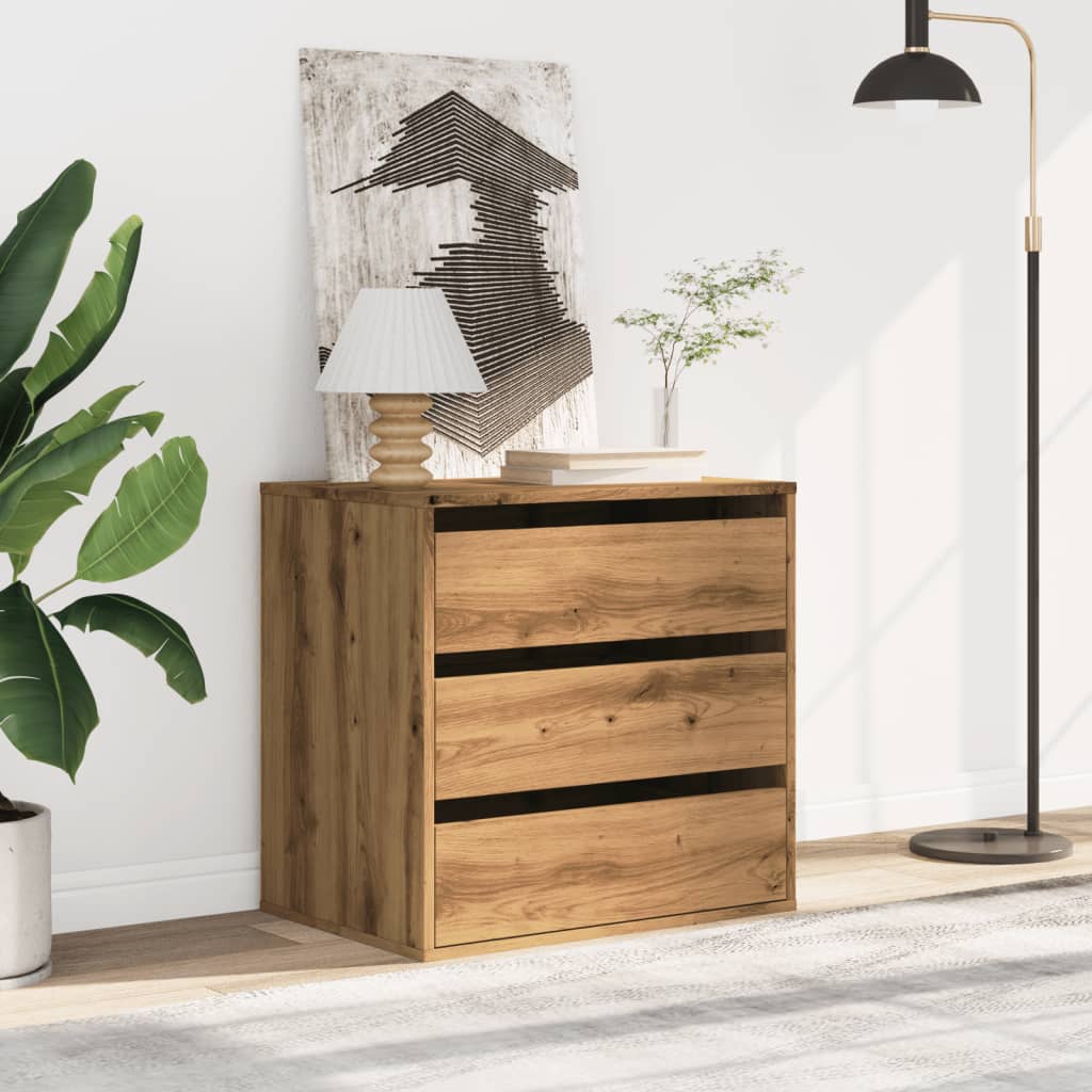 Corner Chest of Drawers Artisian Oak 60x41x58 cm Engineered Wood